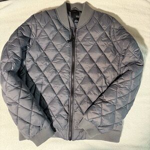 a.n.a Men's Charcoal Quilted Puffer Jacket